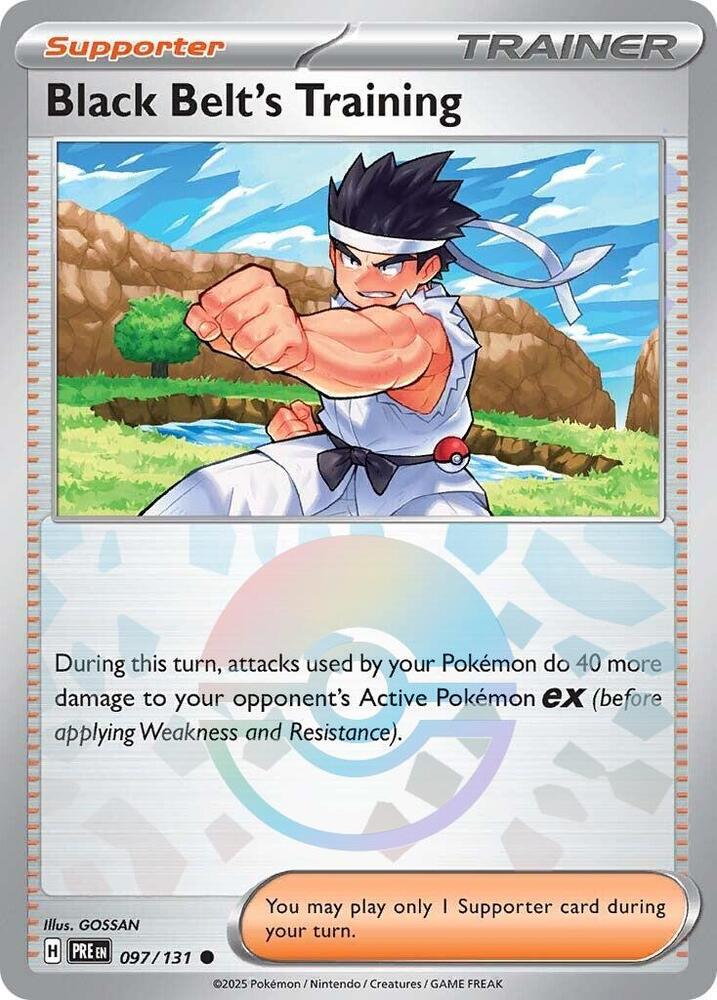 Black Belt's Training (097/131) (Poke Ball Pattern) [Scarlet & Violet: Prismatic Evolutions] | Shuffle n Cut Hobbies & Games