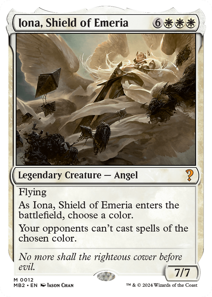 Iona, Shield of Emeria (White Border) [Mystery Booster 2] | Shuffle n Cut Hobbies & Games