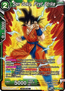 Son Goku, First Strike (Tournament Pack Vol. 8) (P-386) [Tournament Promotion Cards] | Shuffle n Cut Hobbies & Games