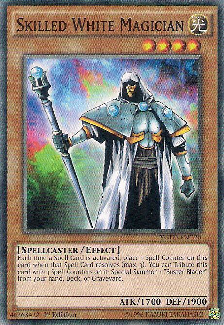 Skilled White Magician [YGLD-ENC20] Common | Shuffle n Cut Hobbies & Games