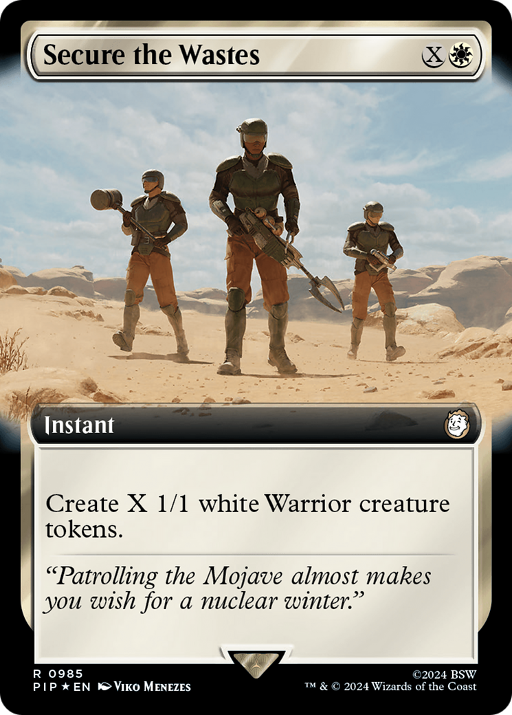 Secure the Wastes (Extended Art) (Surge Foil) [Fallout] | Shuffle n Cut Hobbies & Games