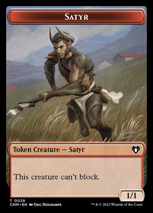 Spirit (0010) // Satyr Double-Sided Token [Commander Masters Tokens] | Shuffle n Cut Hobbies & Games