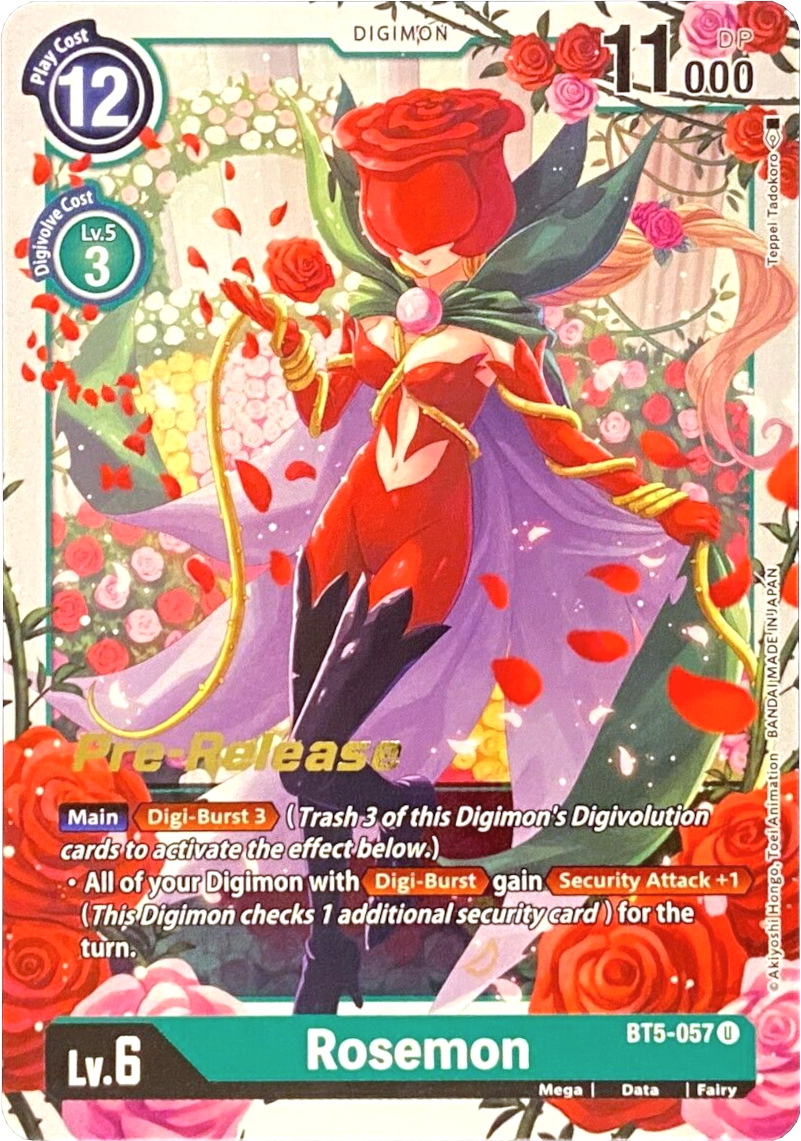 Rosemon [BT5-057] [Battle of Omni Pre-Release Promos] | Shuffle n Cut Hobbies & Games