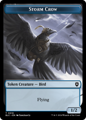 Storm Crow // Bird (003) Double-Sided Token [Bloomburrow Commander Tokens] | Shuffle n Cut Hobbies & Games