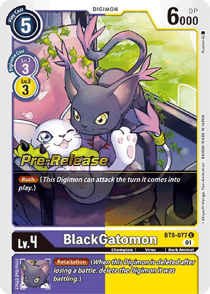 BlackGatomon [BT8-077] [New Awakening Pre-Release Cards] | Shuffle n Cut Hobbies & Games