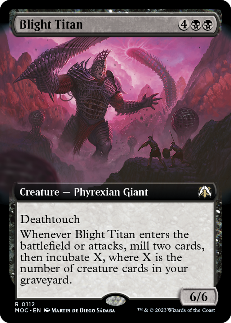 Blight Titan (Extended Art) [March of the Machine Commander] | Shuffle n Cut Hobbies & Games