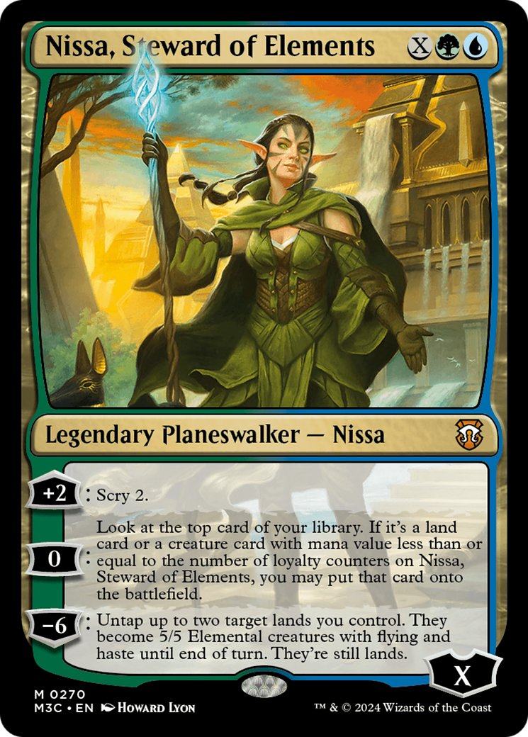 Nissa, Steward of Elements (Ripple Foil) [Modern Horizons 3 Commander] | Shuffle n Cut Hobbies & Games