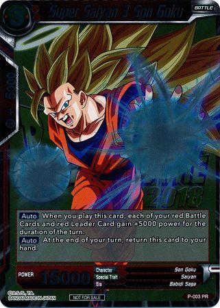 Super Saiyan 3 Son Goku (Metallic Foil) (Event Pack 2018) (P-003) [Promotion Cards] | Shuffle n Cut Hobbies & Games