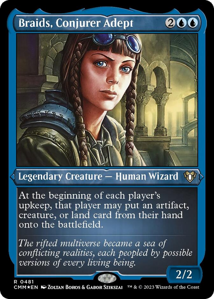 Braids, Conjurer Adept (Foil Etched) [Commander Masters] | Shuffle n Cut Hobbies & Games