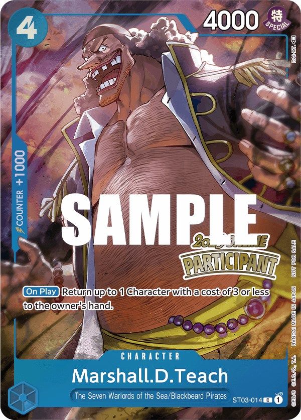 Marshall.D.Teach (Online Regional 2023) [Participant] [One Piece Promotion Cards] | Shuffle n Cut Hobbies & Games