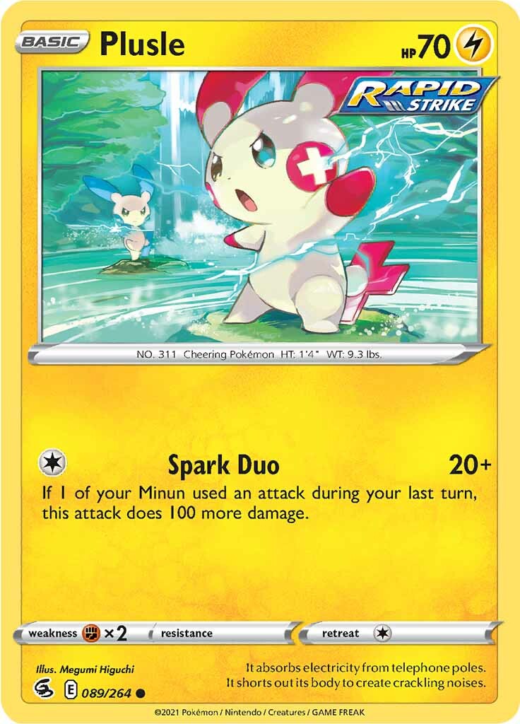 Plusle (089/264) [Sword & Shield: Fusion Strike] | Shuffle n Cut Hobbies & Games