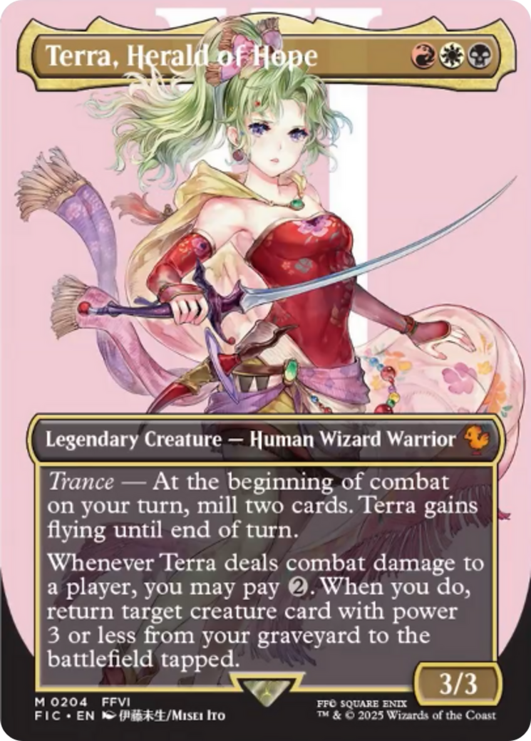 Terra, Herald of Hope (Borderless) [FINAL FANTASY Commander] | Shuffle n Cut Hobbies & Games