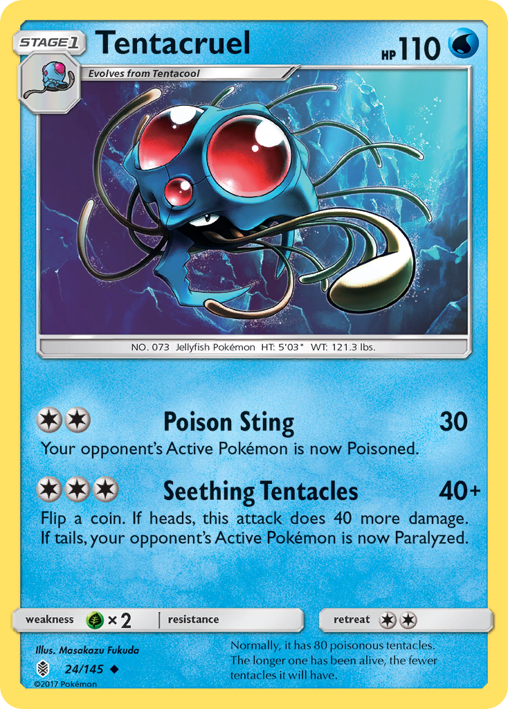 Tentacruel (24/145) [Sun & Moon: Guardians Rising] | Shuffle n Cut Hobbies & Games