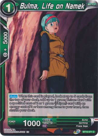 Bulma, Life on Namek (BT10-071) [Rise of the Unison Warrior 2nd Edition] | Shuffle n Cut Hobbies & Games