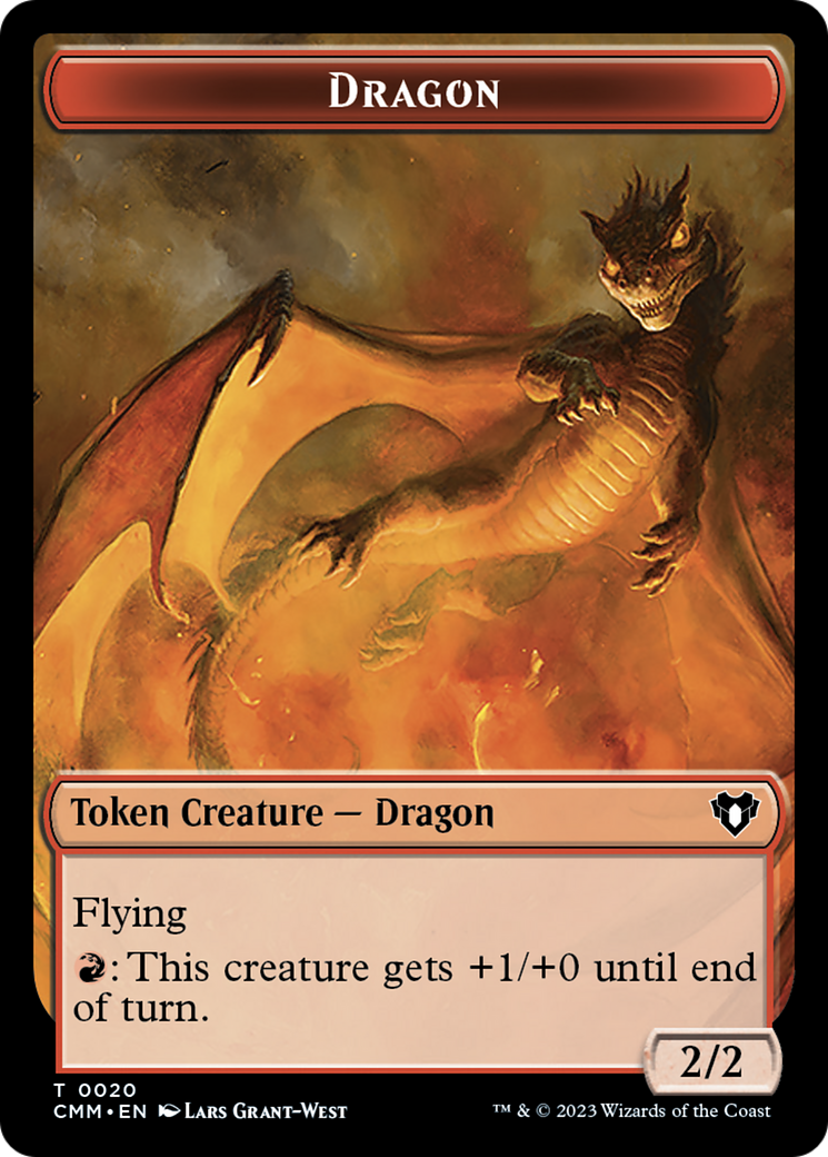 Servo // Dragon (0020) Double-Sided Token [Commander Masters Tokens] | Shuffle n Cut Hobbies & Games