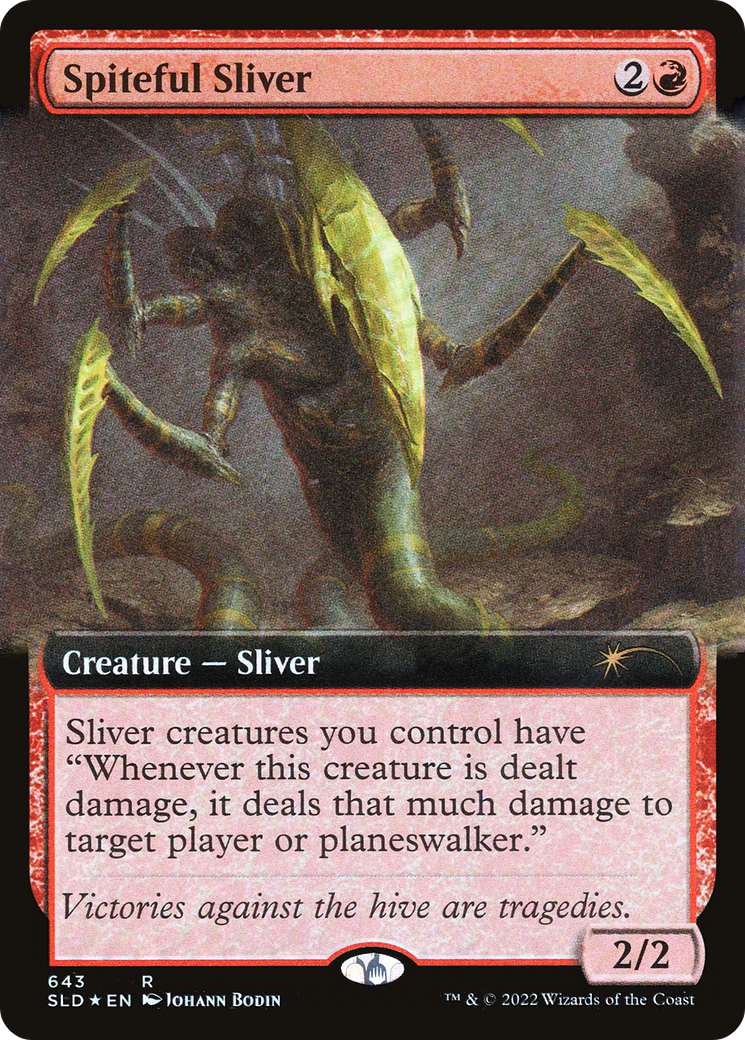 Spiteful Sliver (Extended Art) [Secret Lair Drop Promos] | Shuffle n Cut Hobbies & Games