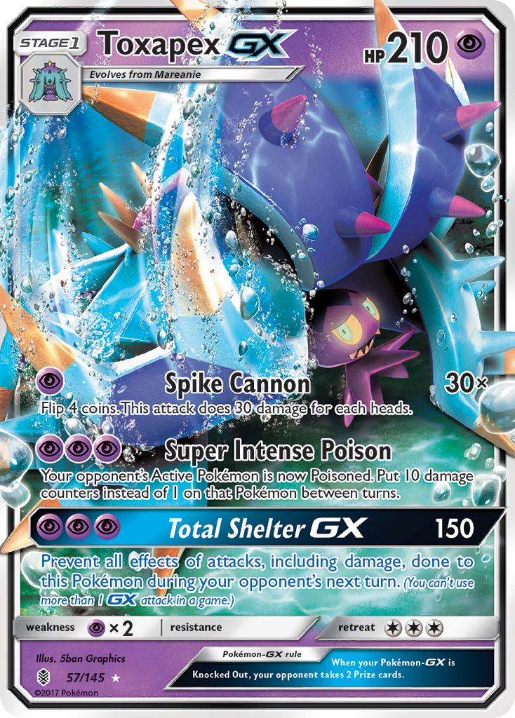 Toxapex GX (57/145) [Sun & Moon: Guardians Rising] | Shuffle n Cut Hobbies & Games