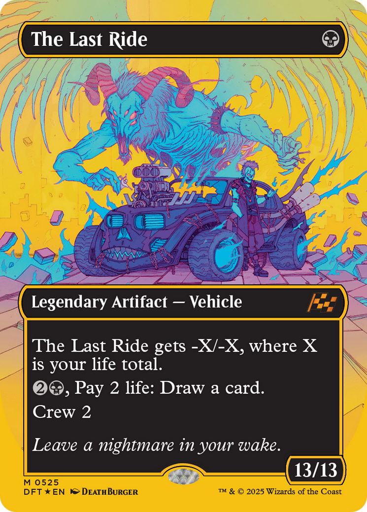 The Last Ride (Borderless) (First-Place Foil) [Aetherdrift] | Shuffle n Cut Hobbies & Games