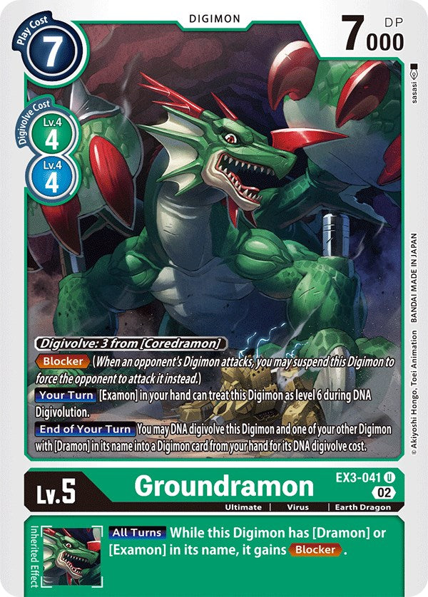 Groundramon [EX3-041] [Draconic Roar] | Shuffle n Cut Hobbies & Games