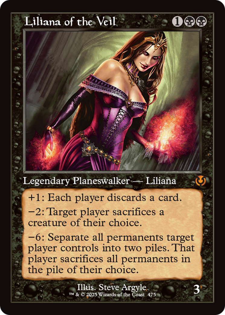 Liliana of the Veil (Retro Frame) [Innistrad Remastered] | Shuffle n Cut Hobbies & Games