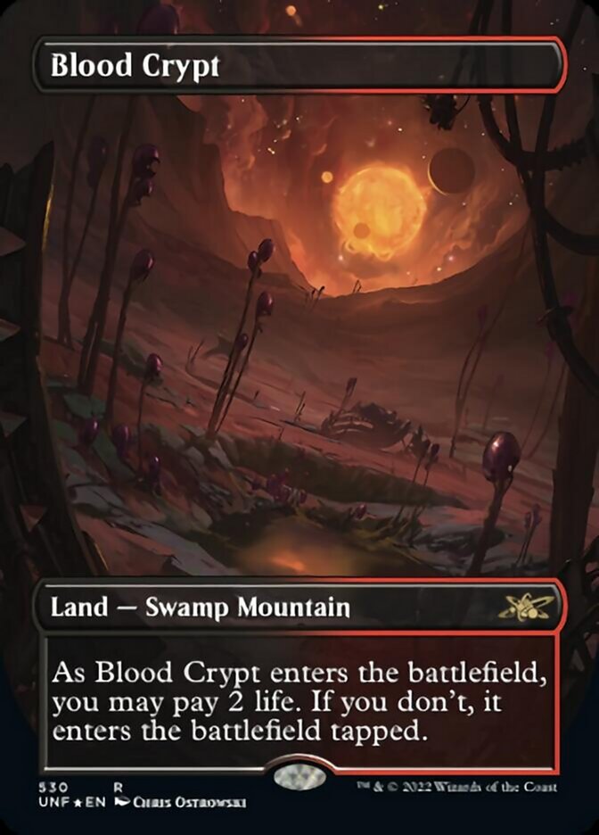 Blood Crypt (Borderless) (Galaxy Foil) [Unfinity] | Shuffle n Cut Hobbies & Games