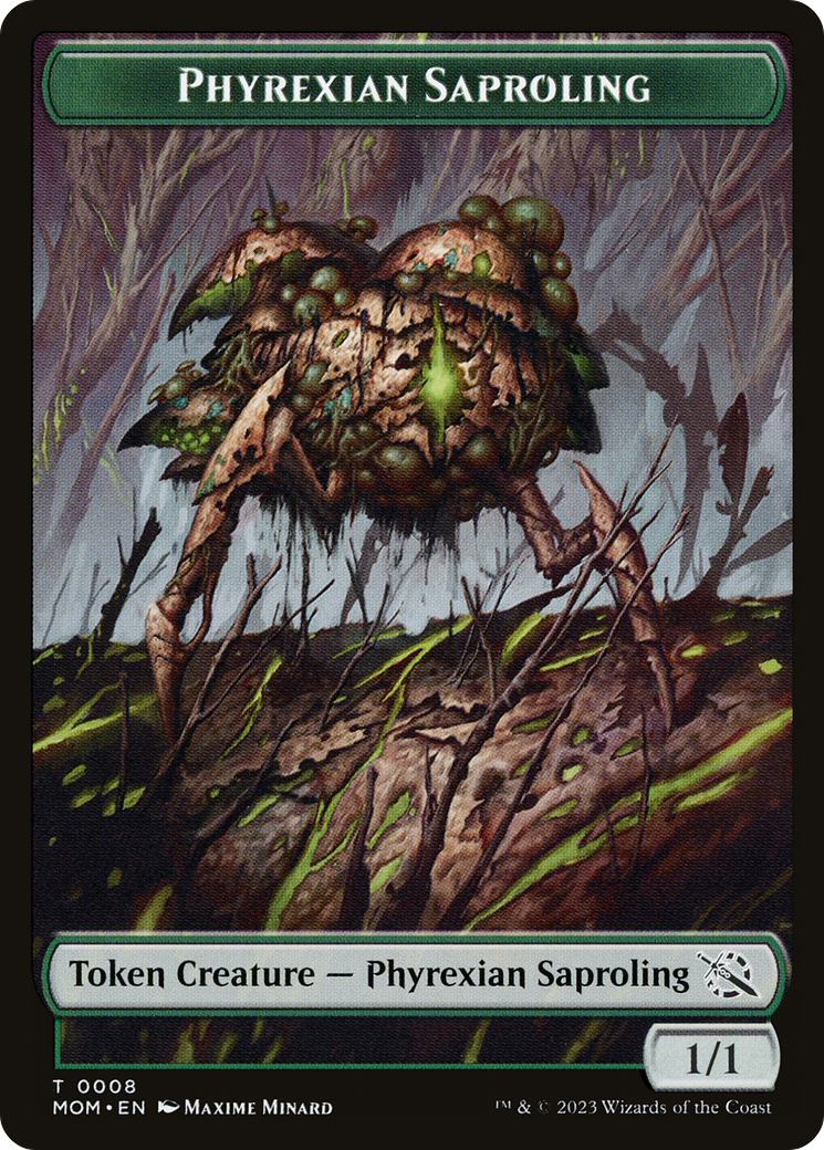 Treasure (20) // Phyrexian Saproling Double-Sided Token [March of the Machine Tokens] | Shuffle n Cut Hobbies & Games