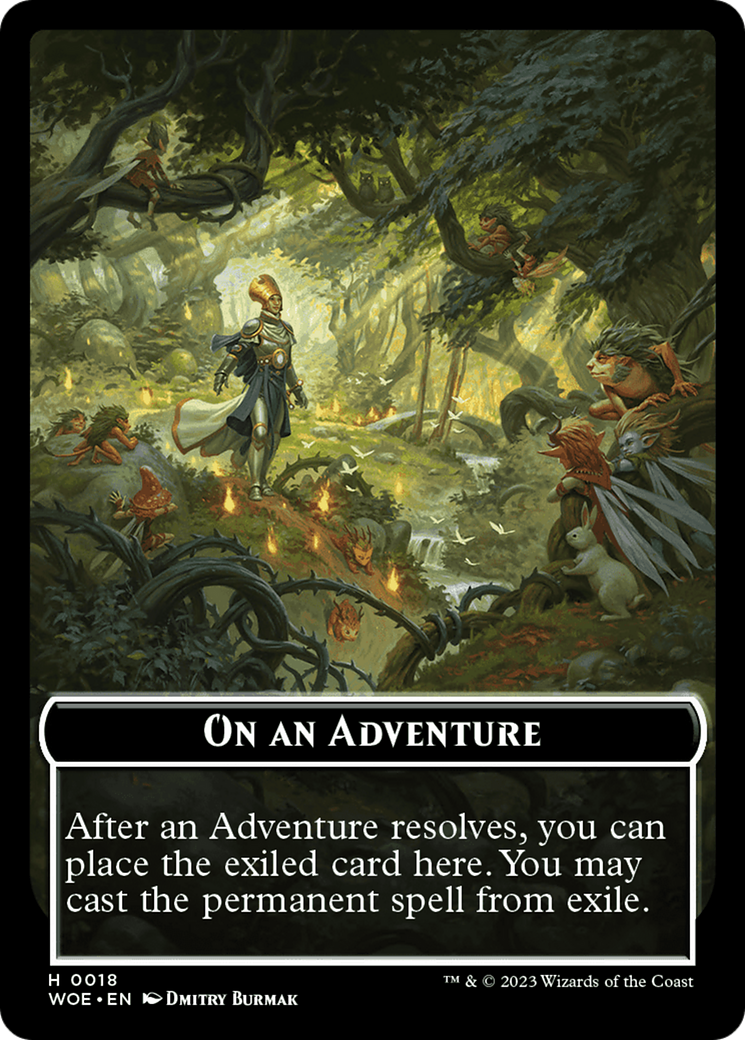 On an Adventure Emblem [Wilds of Eldraine Tokens] | Shuffle n Cut Hobbies & Games