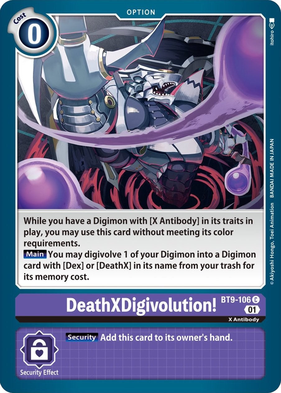 DeathXDigivolution! [BT9-106] [X Record] | Shuffle n Cut Hobbies & Games