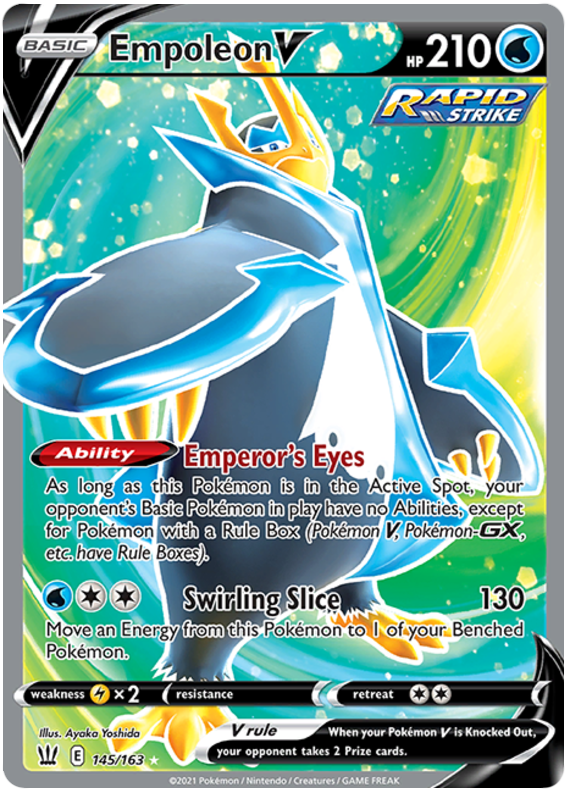 Empoleon V (145/163) [Sword & Shield: Battle Styles] | Shuffle n Cut Hobbies & Games