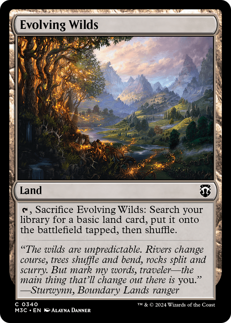 Evolving Wilds (Ripple Foil) [Modern Horizons 3 Commander] | Shuffle n Cut Hobbies & Games