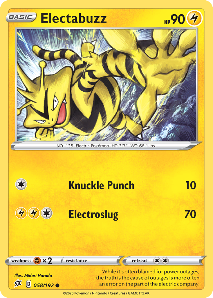 Electabuzz (058/192) [Sword & Shield: Rebel Clash] | Shuffle n Cut Hobbies & Games