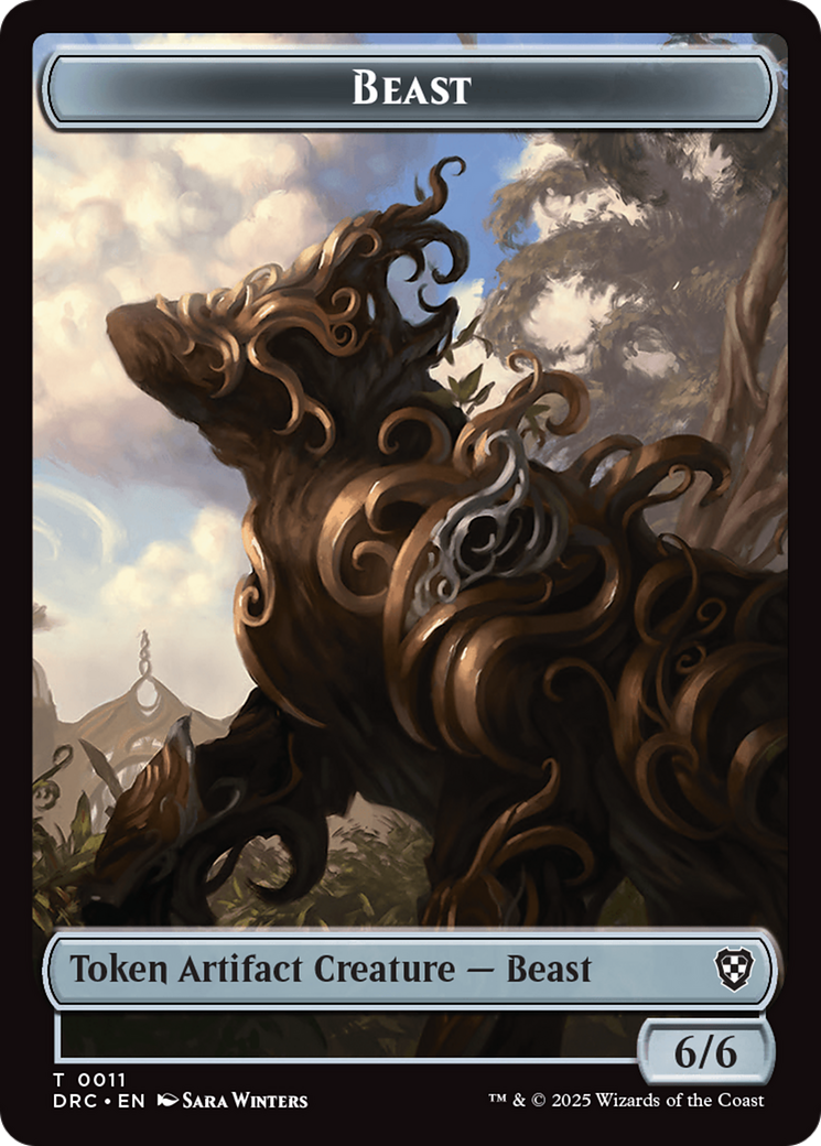 Beast (0010) // Beast (0011) Double-Sided Token [Aetherdrift Commander] | Shuffle n Cut Hobbies & Games