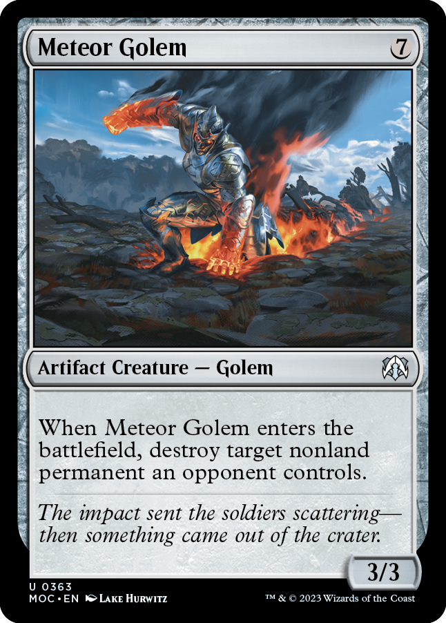 Meteor Golem [March of the Machine Commander] | Shuffle n Cut Hobbies & Games