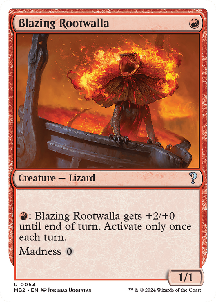 Blazing Rootwalla (White Border) [Mystery Booster 2] | Shuffle n Cut Hobbies & Games