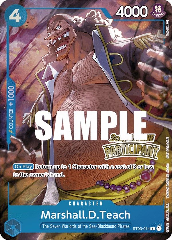 Marshall.D.Teach (Offline Regional 2023) [Participant] [One Piece Promotion Cards] | Shuffle n Cut Hobbies & Games