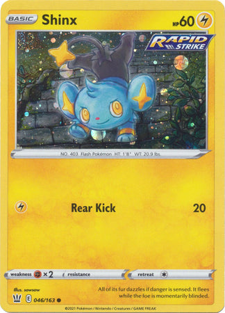 Shinx (046/163) (Cosmos Holo) [Sword & Shield: Battle Styles] | Shuffle n Cut Hobbies & Games