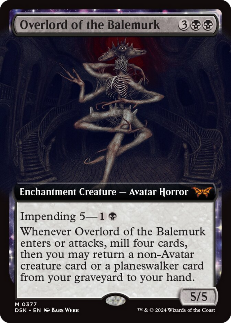 Overlord of the Balemurk (Extended Art) [Duskmourn: House of Horror] | Shuffle n Cut Hobbies & Games