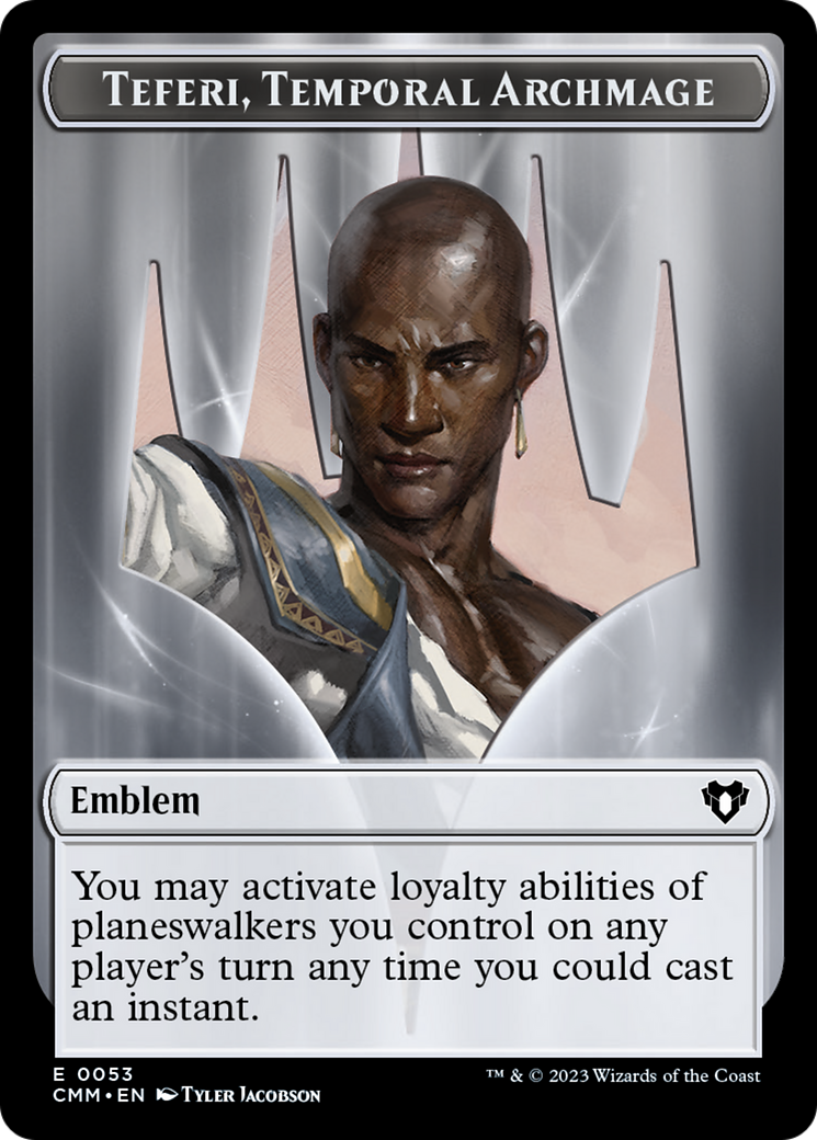 Teferi, Temporal Archmage Emblem [Commander Masters Tokens] | Shuffle n Cut Hobbies & Games