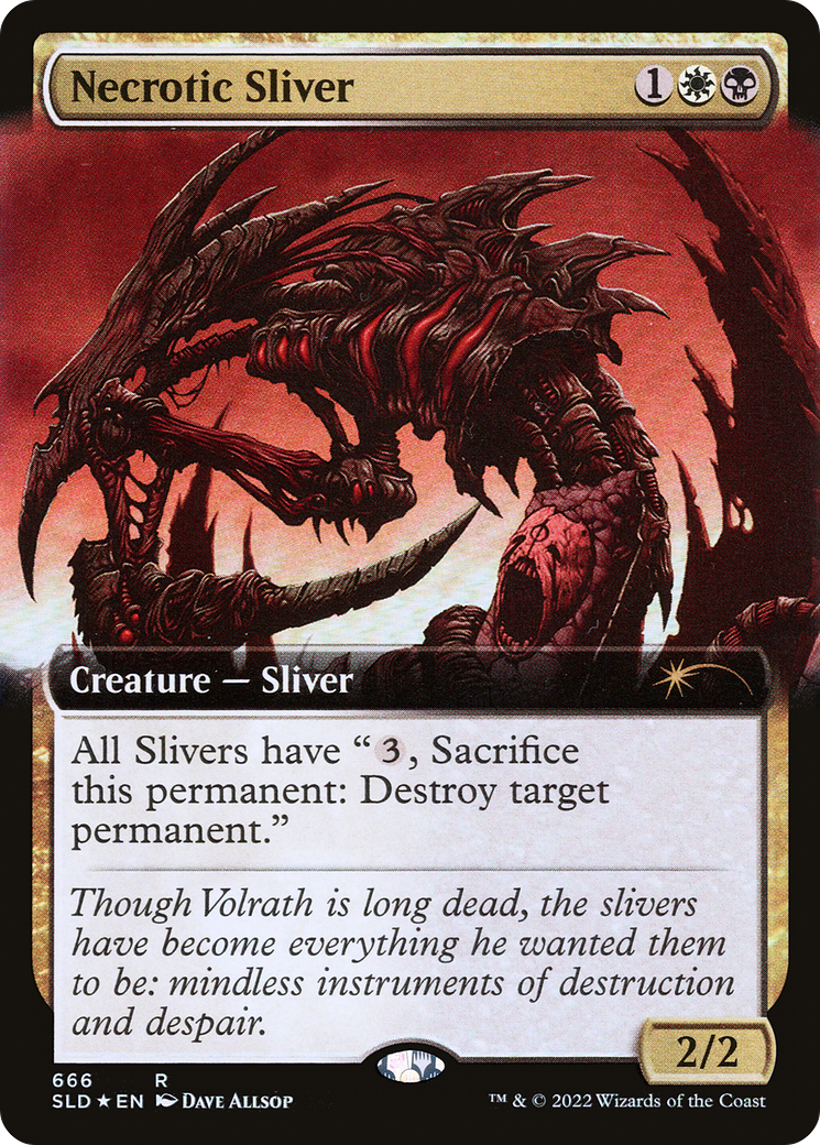 Necrotic Sliver (Extended Art) [Secret Lair Drop Promos] | Shuffle n Cut Hobbies & Games