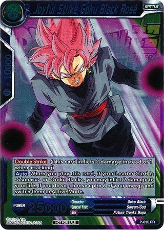 Joyful Strike Goku Black Rose (Metallic Foil) (Event Pack 2018) (P-015) [Promotion Cards] | Shuffle n Cut Hobbies & Games