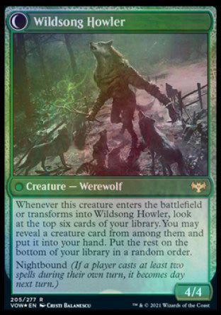 Howlpack Piper // Wildsong Howler [Innistrad: Crimson Vow Prerelease Promos] | Shuffle n Cut Hobbies & Games