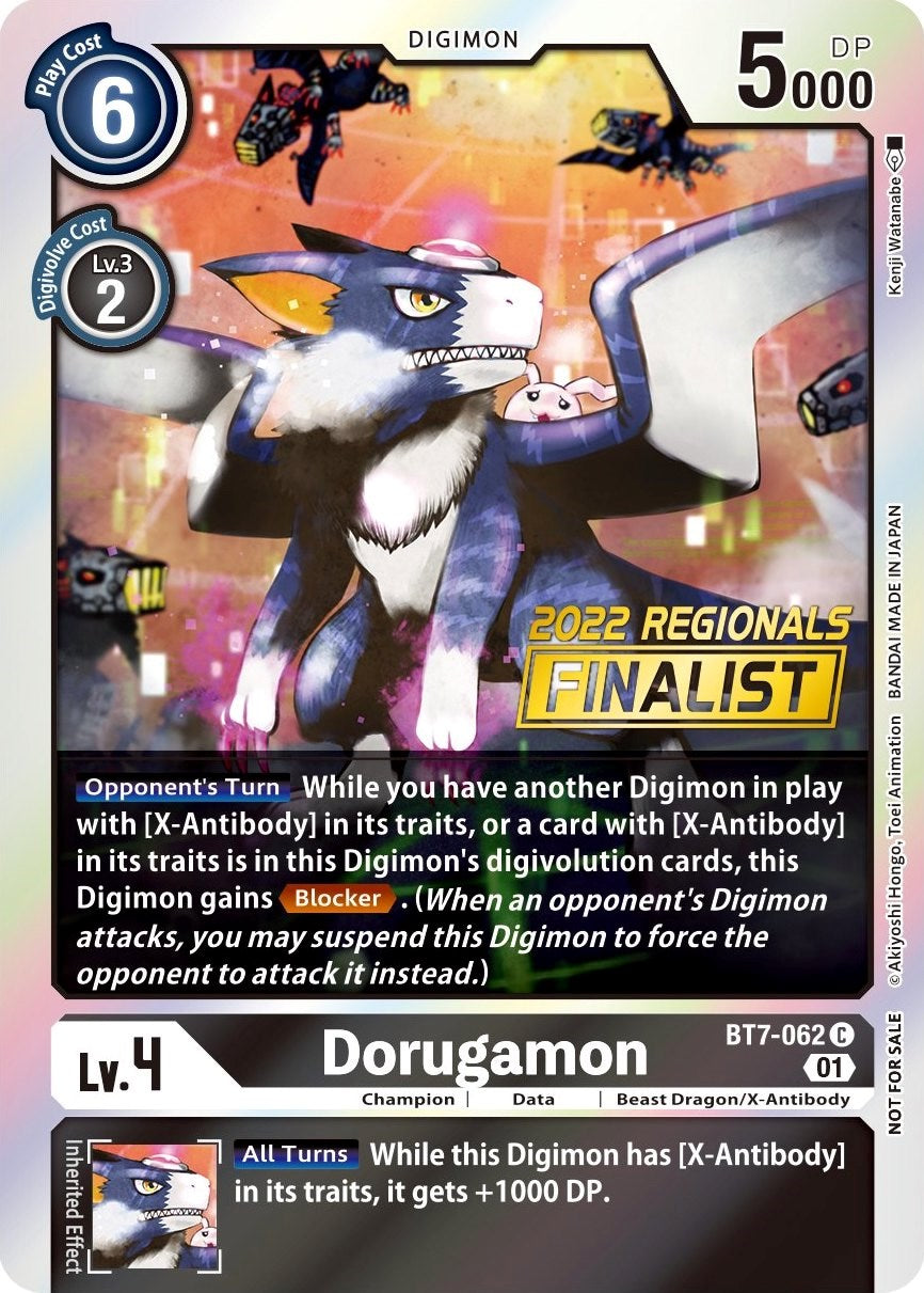 Dorugamon [BT7-062] (2022 Championship Offline Regional) (Online Finalist) [Next Adventure Promos] | Shuffle n Cut Hobbies & Games