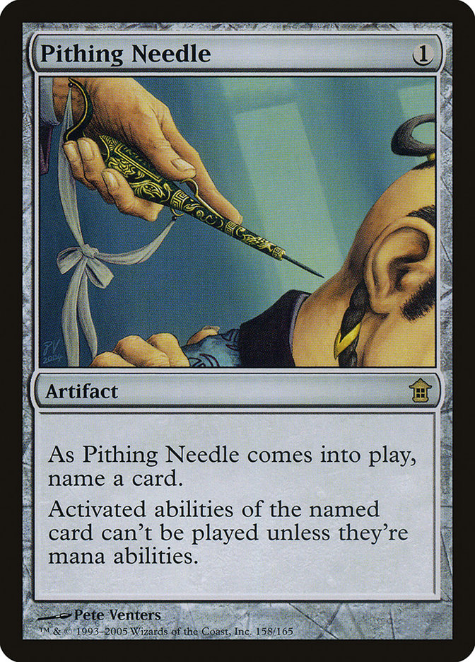 Pithing Needle [Saviors of Kamigawa] | Shuffle n Cut Hobbies & Games