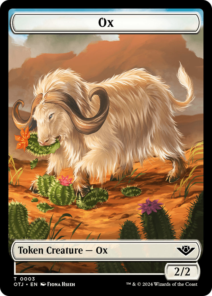 Ox Token [Outlaws of Thunder Junction Tokens] | Shuffle n Cut Hobbies & Games