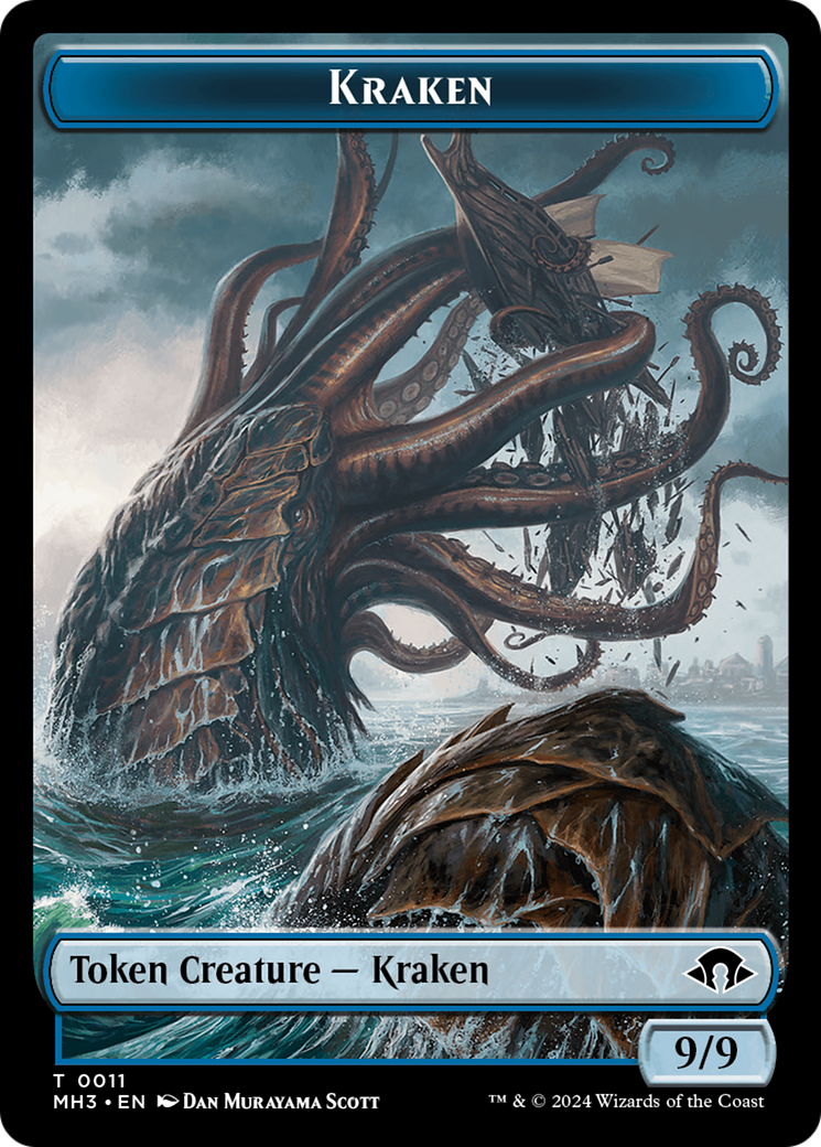 Phyrexian Germ // Kraken Double-Sided Token [Modern Horizons 3 Tokens] | Shuffle n Cut Hobbies & Games