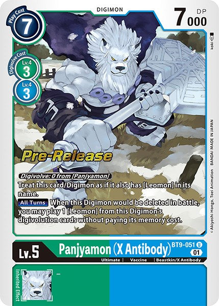 Panjyamon (X Antibody) [BT9-051] [X Record Pre-Release Promos] | Shuffle n Cut Hobbies & Games