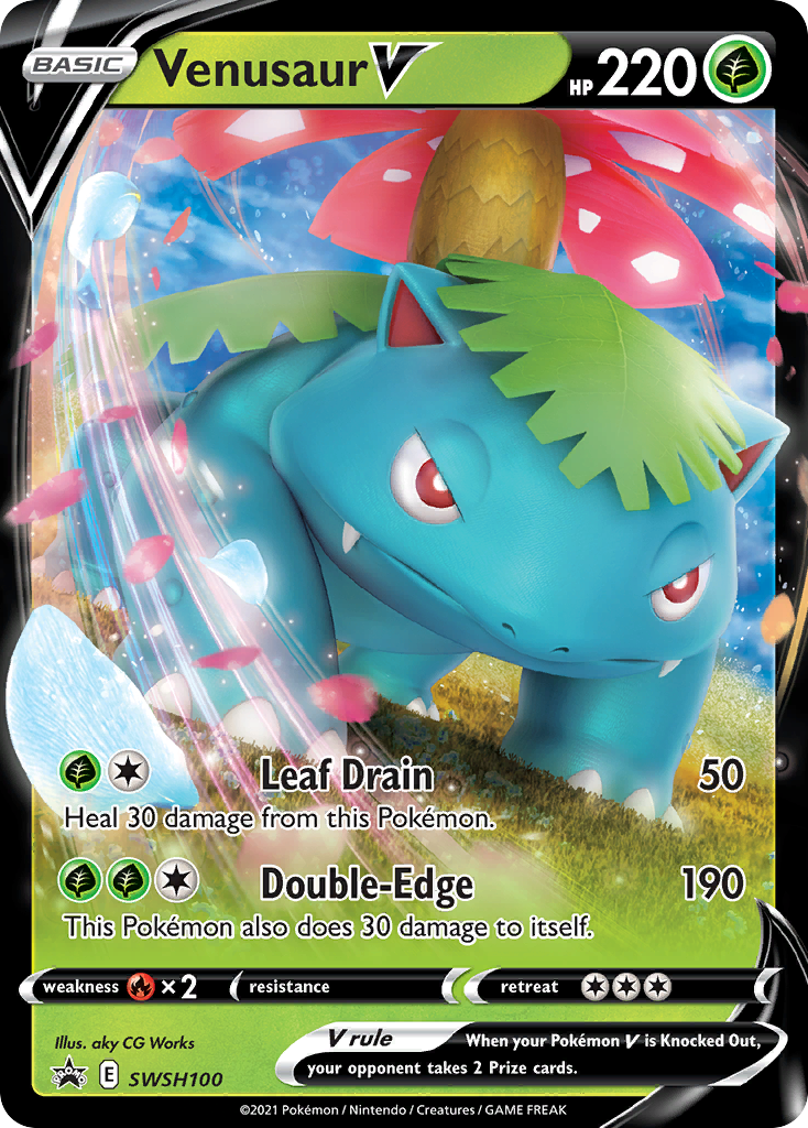 Venusaur V (SWSH100) [Sword & Shield: Black Star Promos] | Shuffle n Cut Hobbies & Games