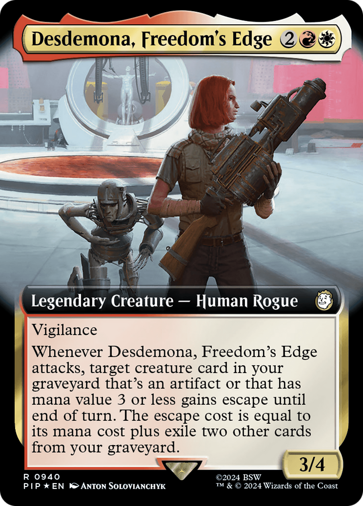 Desdemona, Freedom's Edge (Extended Art) (Surge Foil) [Fallout] | Shuffle n Cut Hobbies & Games