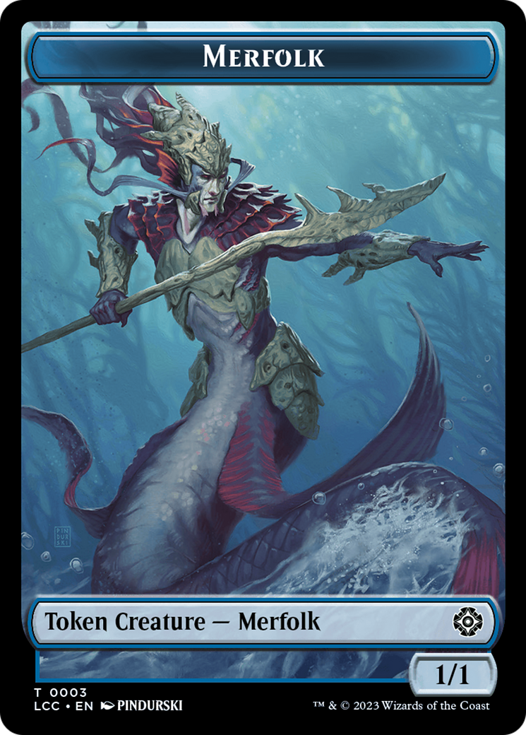 Beast // Merfolk (0003) Double-Sided Token [The Lost Caverns of Ixalan Commander Tokens] | Shuffle n Cut Hobbies & Games