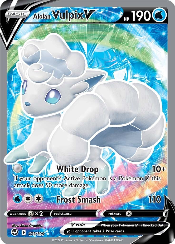 Alolan Vulpix V (173/195) [Sword & Shield: Silver Tempest] | Shuffle n Cut Hobbies & Games